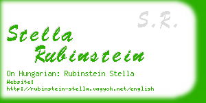 stella rubinstein business card